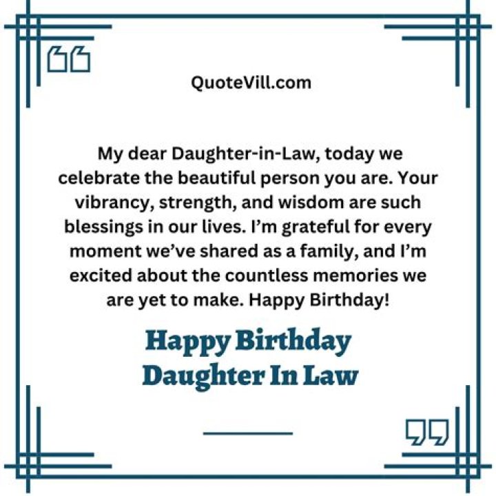 Happy Birthday Daughter-in-Law: Celebrating Her Special Day