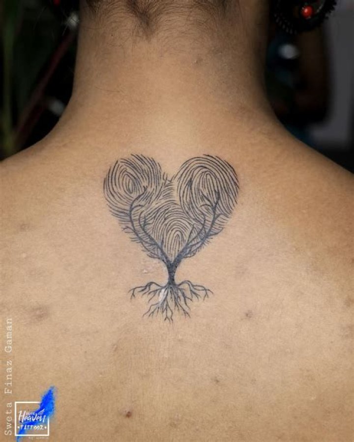 Heart Shaped Fingerprint Tattoo: A Unique Expression of Love and Identity