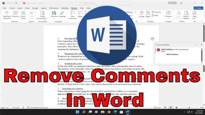 How to Remove Comments from a Word Document