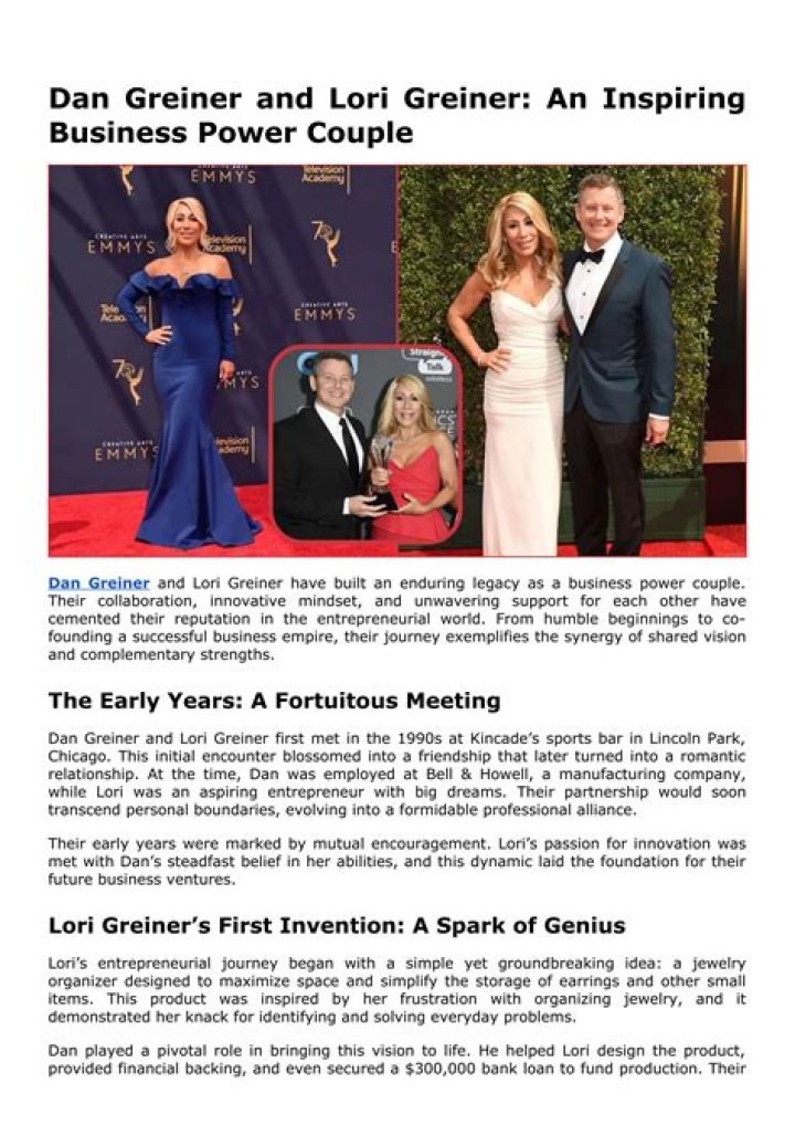 Lori Greiner and Her Husband: An Inspiring Entrepreneurial Power Couple